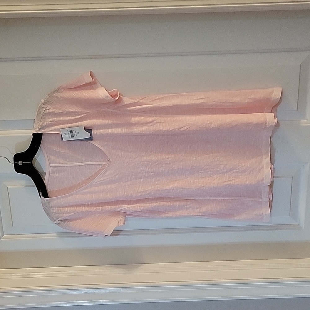 J JILL  pink slub tee new with tags xs